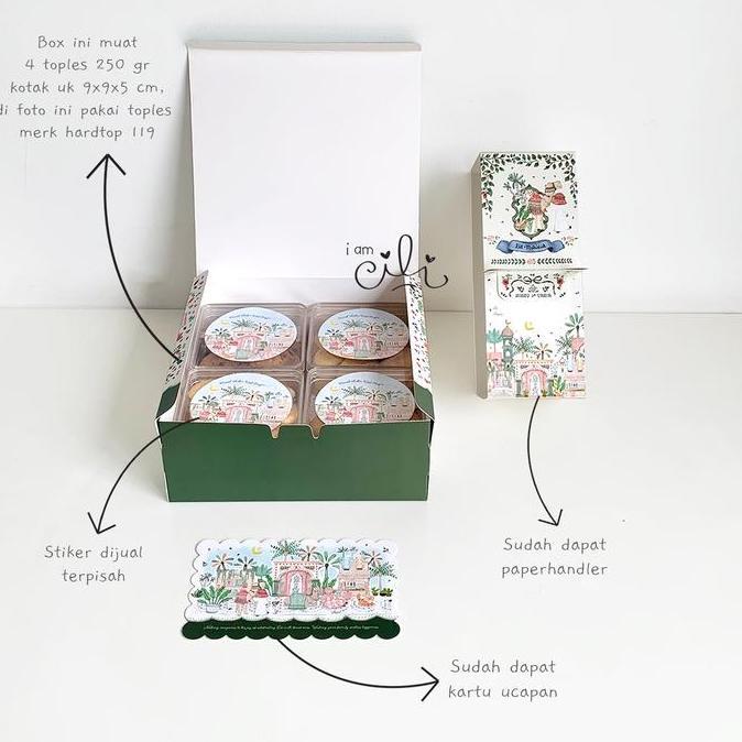 Avvolgere- (Box 20 X 20 X 8 Cm Lebaran) Kotak Kue Bolu Lapis Legit (10 Pcs)