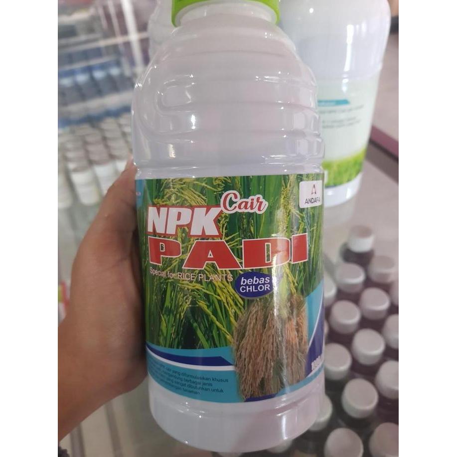 NPK Cair Padi 1 Liter Pupuk Padi Terbaik NPK Padi ANDAFA NPK Formulasi Khusus Padi Pupuk Daun Cair I