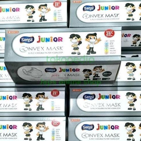 Masker Sensi Convex 3D 4Ply Earloop, Masker 3D Sensi 4Ply, Isi 20 Pcs