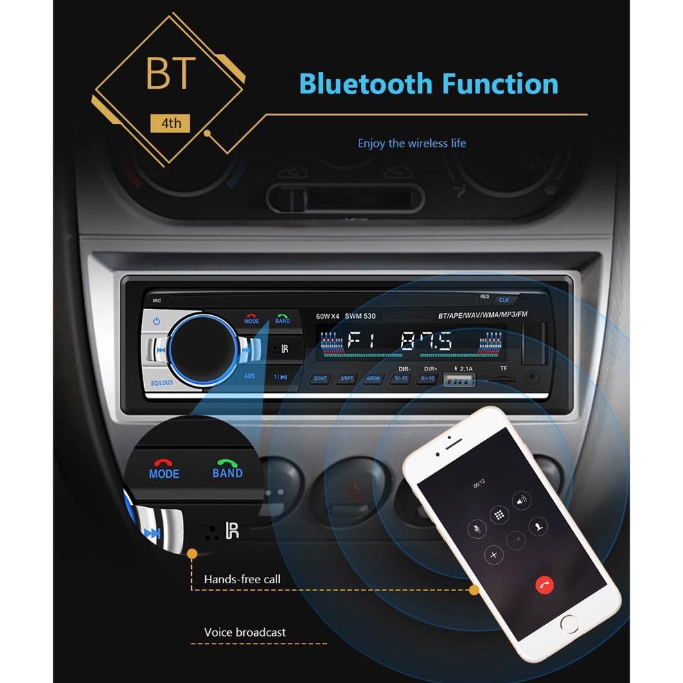 Bisa COD Tape Audio Mobil Multifungsi Bluetooth USB MP3 JSD-520 Single Din JSD-520 Audio Tape Mobil 