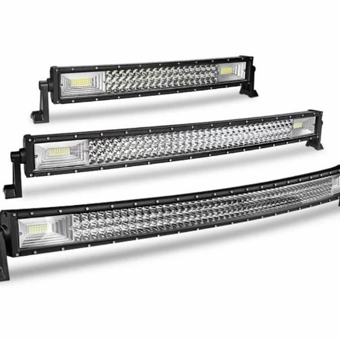 LED LIGHT BAR CREE LENGKUNG PJ 107 CM 3 ROW SINAR PUTIH 240 WAT