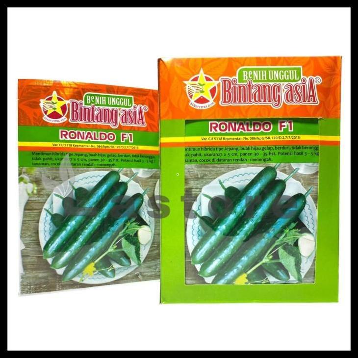 Promo / Benih Mentimun Timun Jepang Ronaldo F1 Isi 20 Gram Cap Bintang Asia Benih