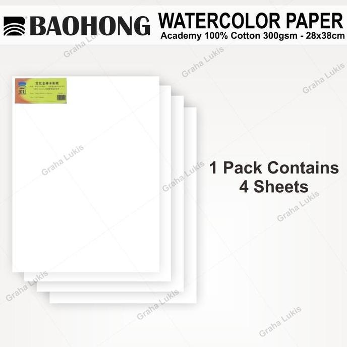 Baohong Academy Watercolor Paper 28x38cm 200gsm/300gsm 100% cotton