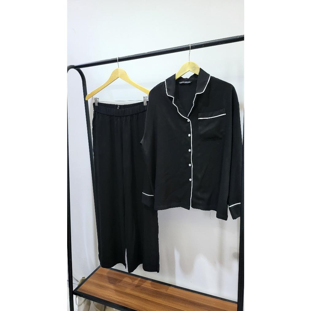 cuci gudang setelan baju tidur piyama couple pasangan bunda ayah fit l- xxl lezahrasignature piama l