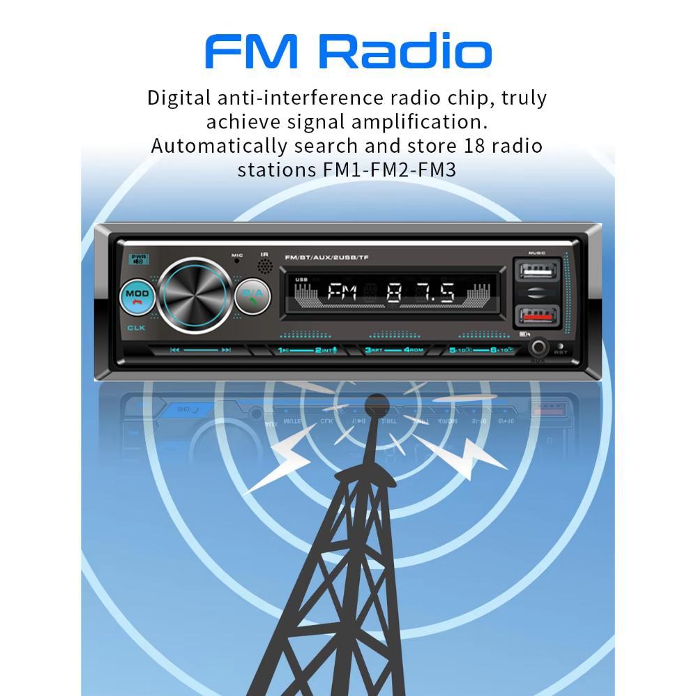 (Stok Siap)Gaya Pioneer Tape Audio Radio Mobil 1 Din Bluetooth 4x60W dengan Dual USB, Fungsi Lokasi 