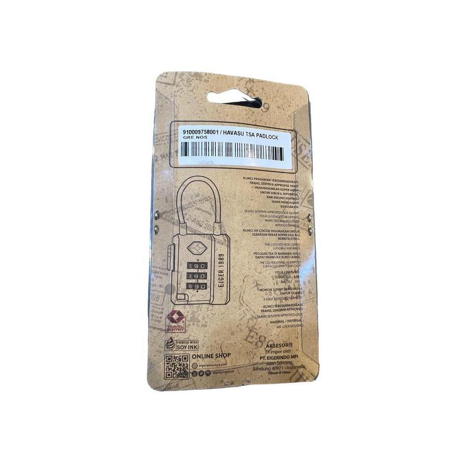 Gembok Travel Eiger Havasu TSA Padlock - Gembok Koper TSA