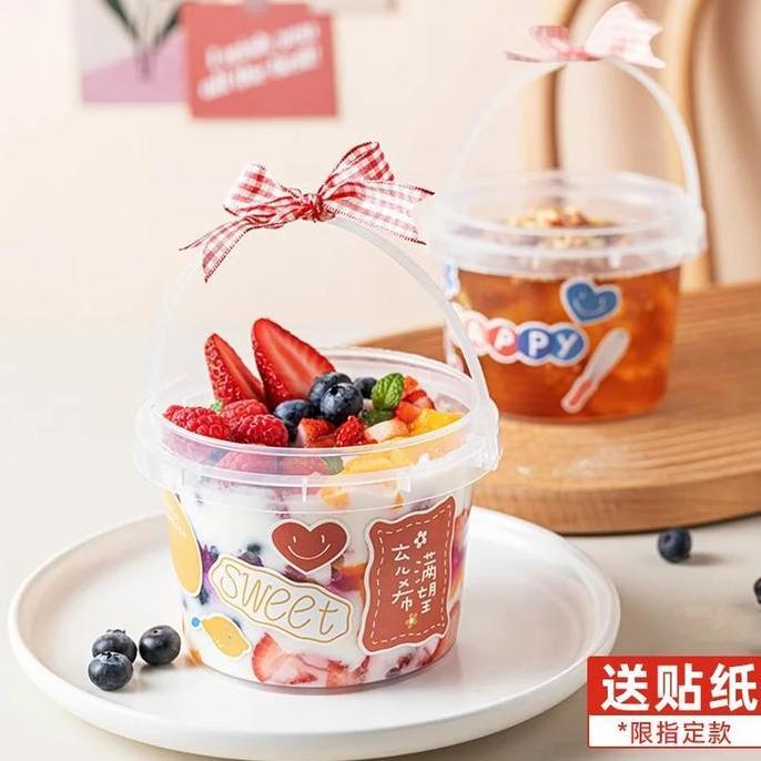 Box Dessert / Cup Makanan / Toples Dessert/ Cup Ember - Bulat
