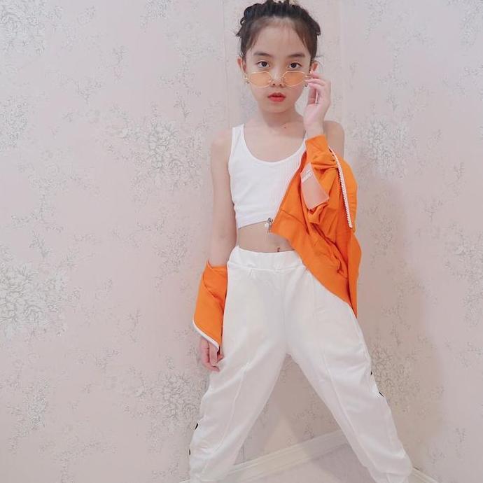 Linglingkids-Crop top anak import 8-14thn/crop top anak /baju crop anak/baju crop anak dance /crop t