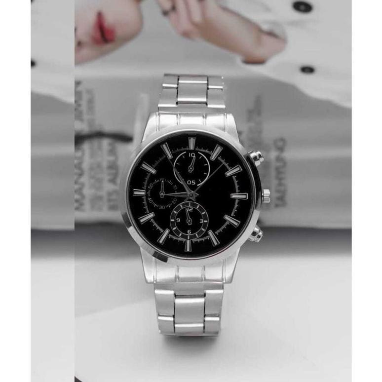 GARANSI (Cod)Jam Tangan Couple Fashion Army Strap Rantai (Dikirim Jakarta)