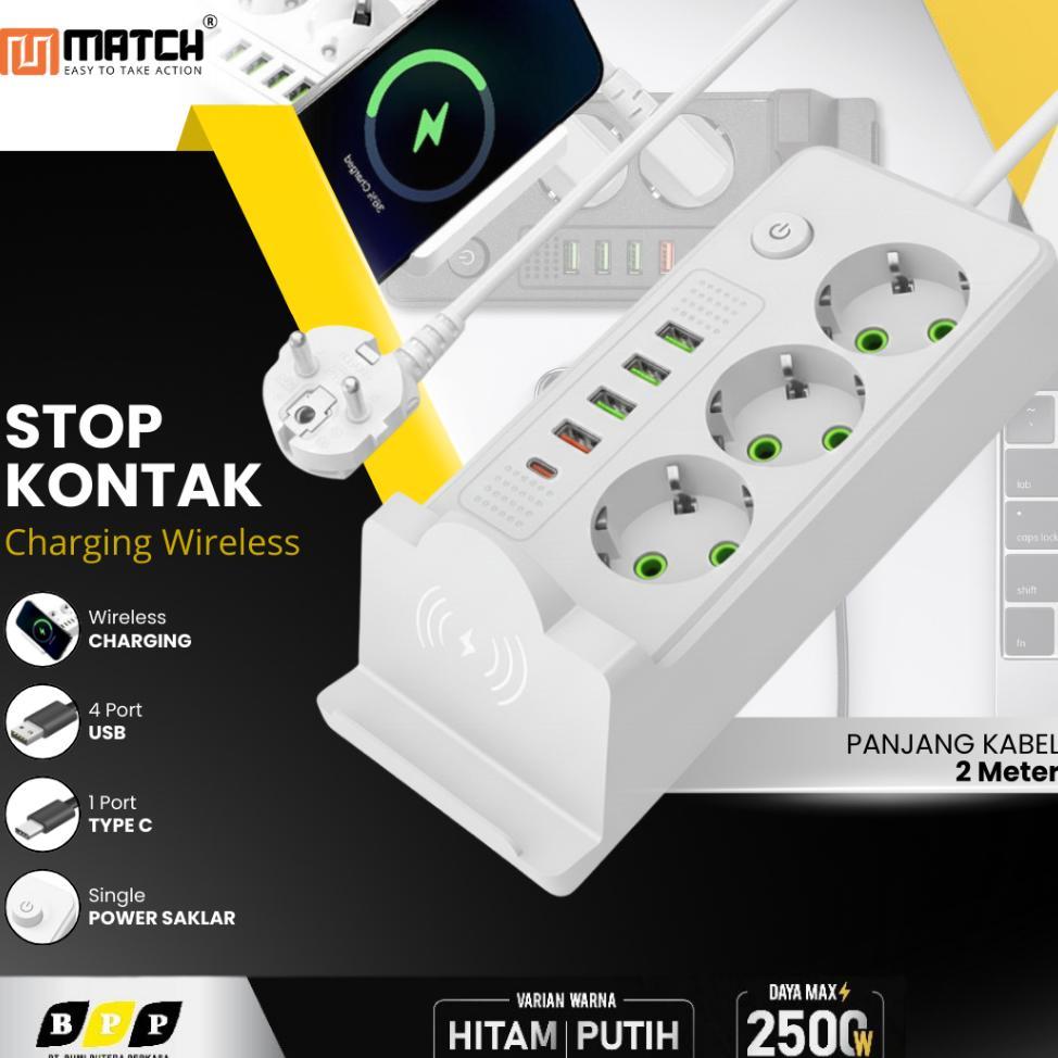 Stop Kontak Colokan Listrik Isi 3 4 5 Lubang Modern Stop Powerport 2500 W Pengisian Daya Nirkabel