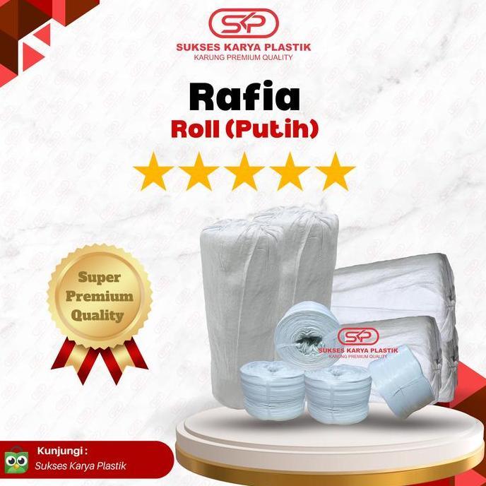 TALI RAFIA PUTIH 5 KG TALI PLASTIK RAFIA PUTIH 5KG TALI LOSAN BISA GOSEND