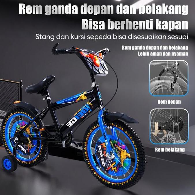 Mimosa Baby MallOutdoor Sepeda Anak Laki/Gadis BMX ATLANTIS 05L Roda BAN GEDE 3.0 ADA MUSIK -UKURAN 