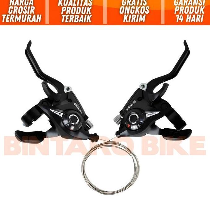 crizztophen - shifter brake set sepeda 3 x 7 speed st-ef51 operan gigi mtb dll
