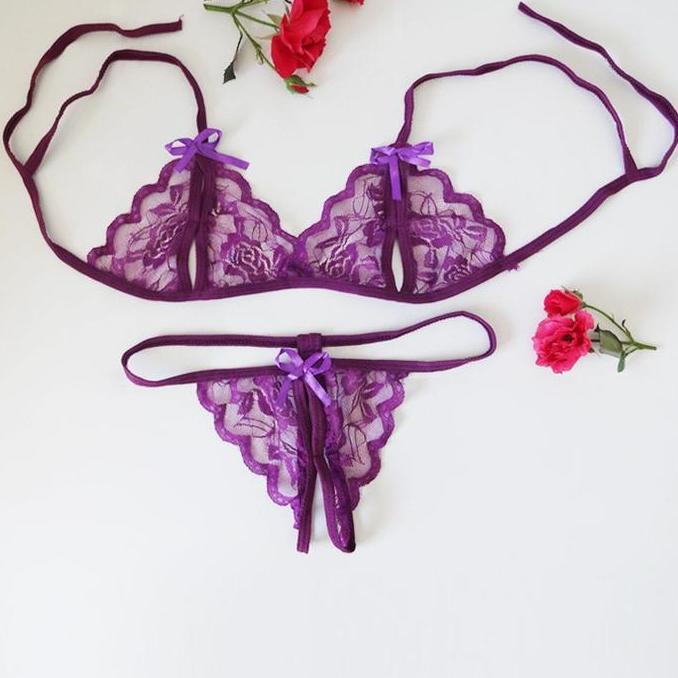 Set Bikini Lingerie Wanita Sexy Bra Dan Cd Transparan Lingery Sexy 001
