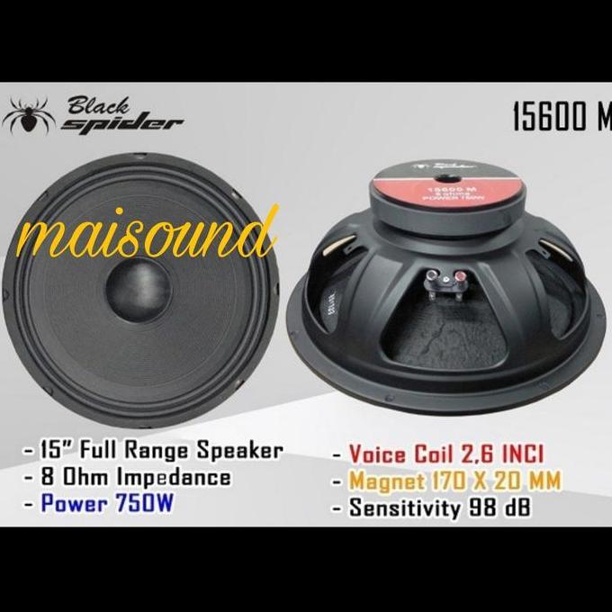 Promo Speaker Komponen Black Spider 15600 M Woofer Blackspider 15600M 750W Cod