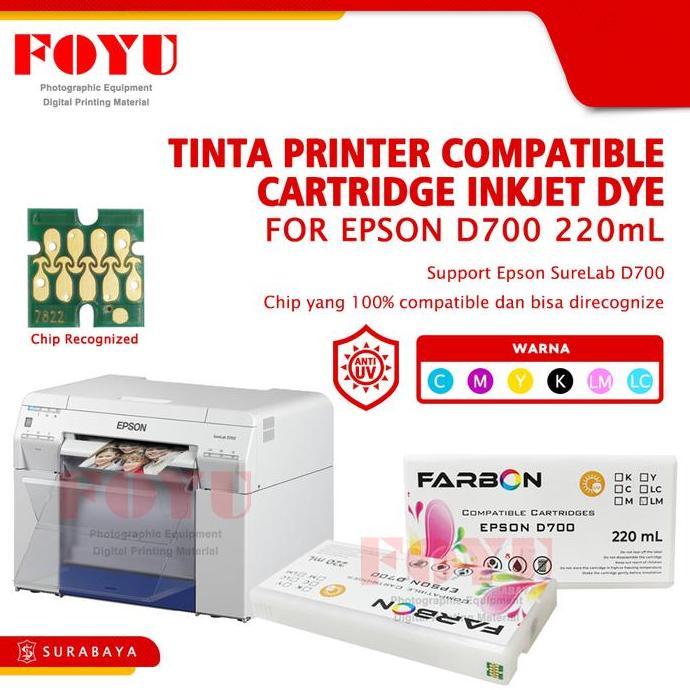 rohimjanuari - tinta printer compatible cartridge inkjet dye epson d700 220ml