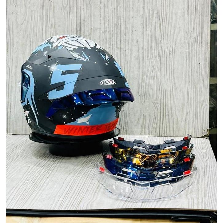 NEW SPOILER HELM KYT TT COURSE PREMIUM RTF\TANDUK HELM ORI