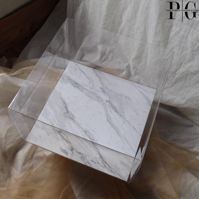 Leone- Kotak Kue 30X30X20Cm / Glass Cake Box 30 Cm / Box Kue 30Cm Tanpa Alas