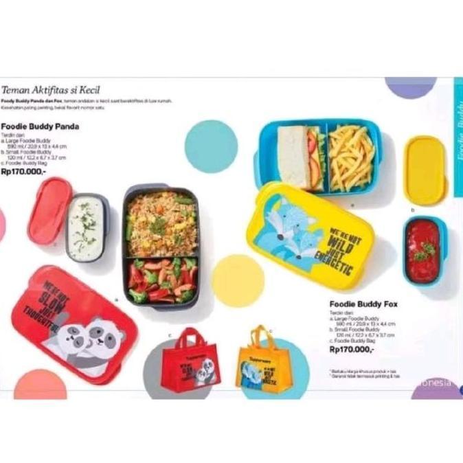 NEW TUPPERWARE FOODIE BUDDY SET TEMPAT BEKAL MAKAN ANAK (1) ORI