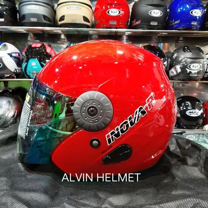 Helm Dewasa BMC Inova R Solid Merah /helm BMC Inova R Polos Merah Cabe