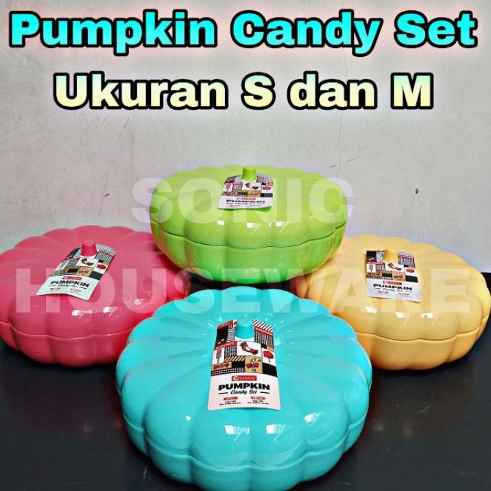 Pumpkin Candy Set Box Pot Lebaran Idul Fitri Ukuran S M Tempat Toples Kotak Wadah Penyimpanan Bentuk