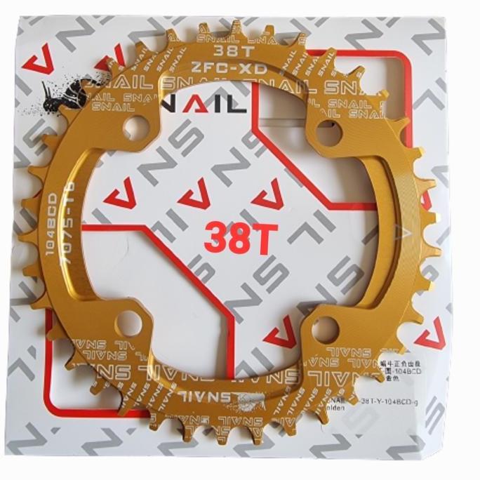 Snail chainring 38T BCD 104 chain ring narrow wide BCD 104mm Sepeda MTB BMX