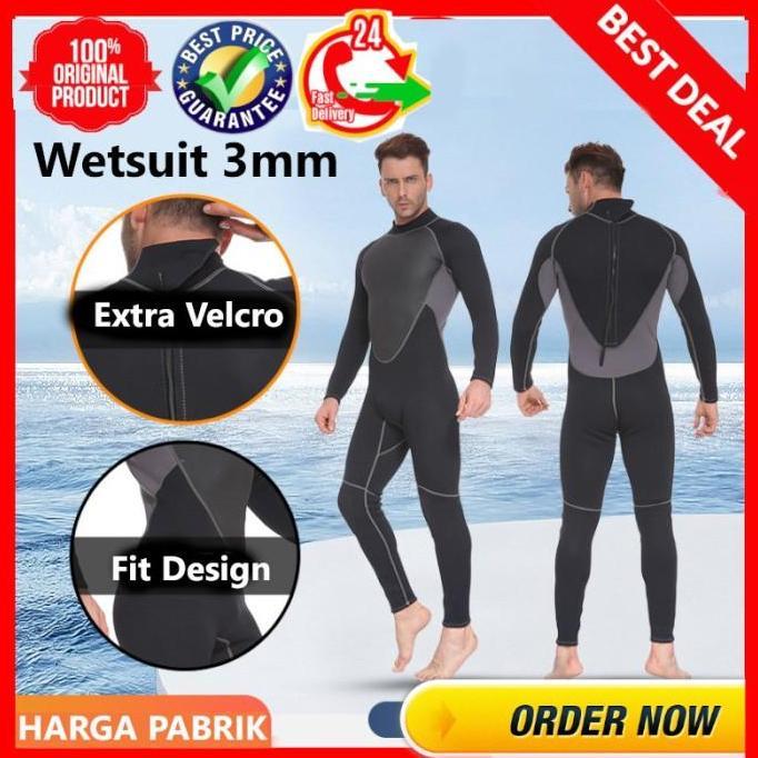 TERMURAH - Wetsuit 3mm Scuba Diving / Baju Selam / Baju Snorkling / Freedive WS11