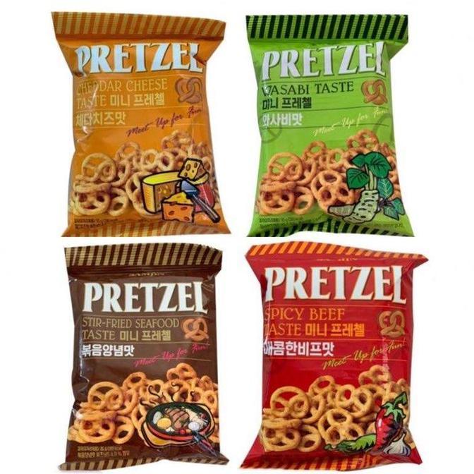 Ready Pretzel Cheese Samjin 85gr - Snack Korea Pretzel Cheddar Pretsel Keju Pretzels Biskuit Korea