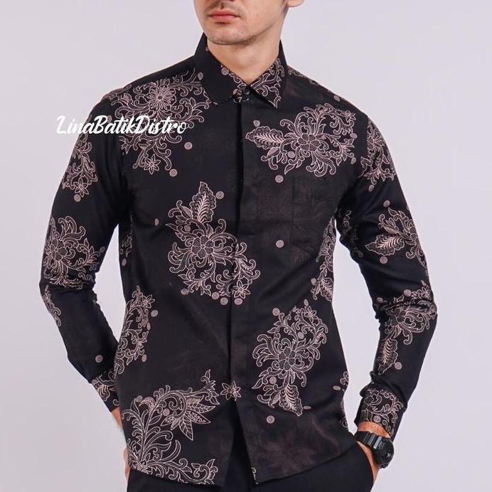 New KEMEJA BATIK PRIA SLIM FIT / BAJU BATIK PRIA SLIM FIT ACS299