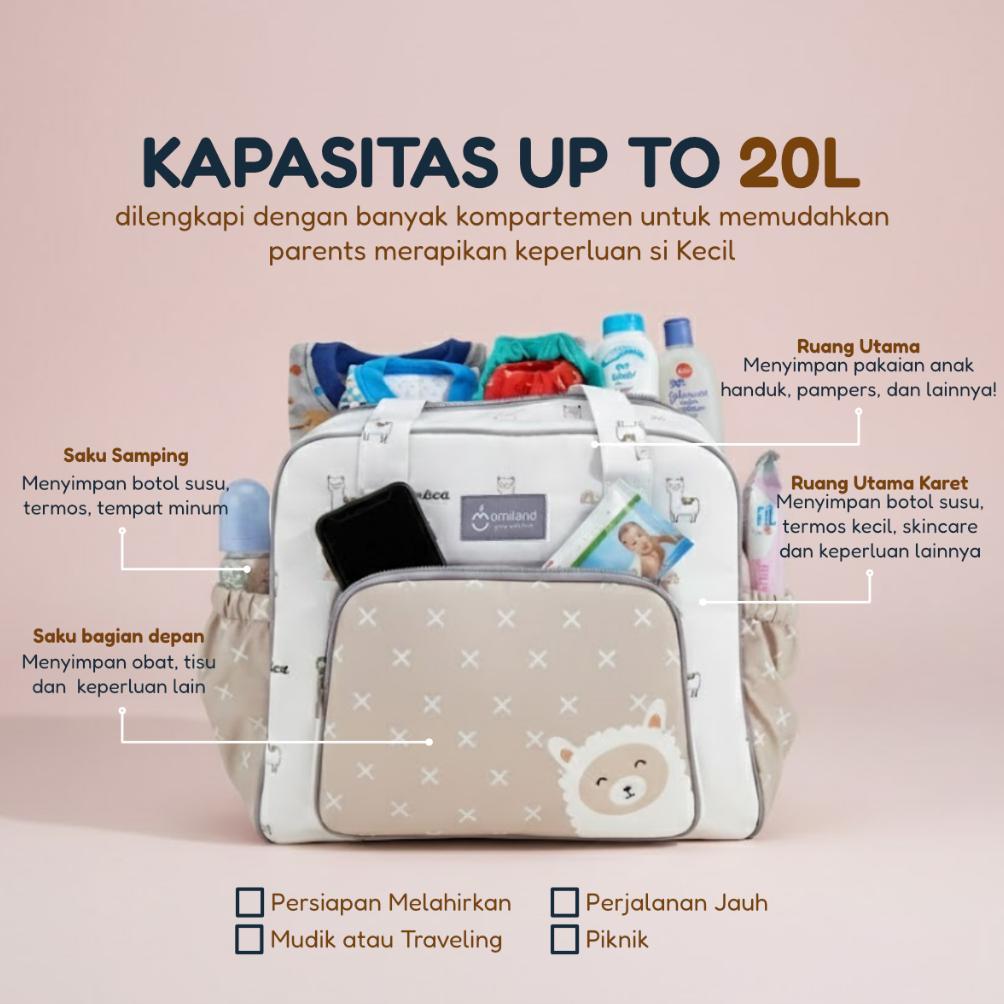 CALONSARDJANA TAS BAYI OMILAND TAS MULTIFUNGSI TAS SELEMPANG DIAPER BAG BESAR MEDIUM KECIL BANYAK KA