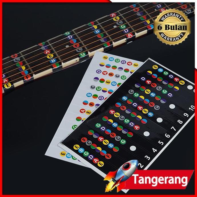 MIMUNASA Sticker Fretboard Gitar Penanda Fret Gitar Sticker Note Gitar 10,5*1,2cm