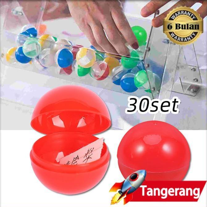 AMERZANA 30set Bola Gacha Kosong / Gacha Kosong / Bola Undian Bahan Plastik 4cm