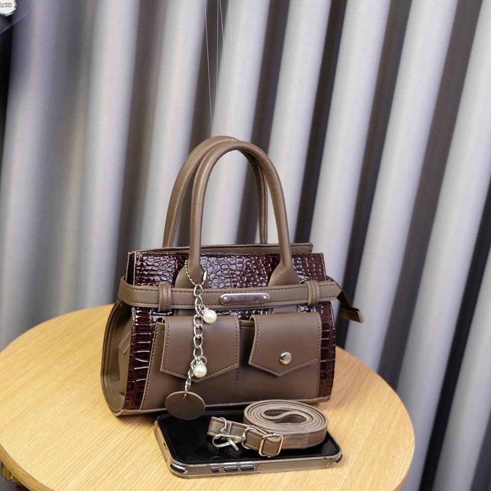 Luna Aura Tas Jinjing Wanita Celuna Croco Kombinasi Iw 180 Tas Selempang Jinjing Tas Fashion Tas Oot
