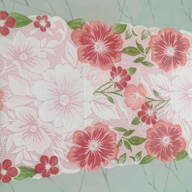 Chiuso- Taplak Meja Ruang Tamu / Taplak Meja Minimalis Motif Bunga Besar / Taplak Meja Tamu Modern T