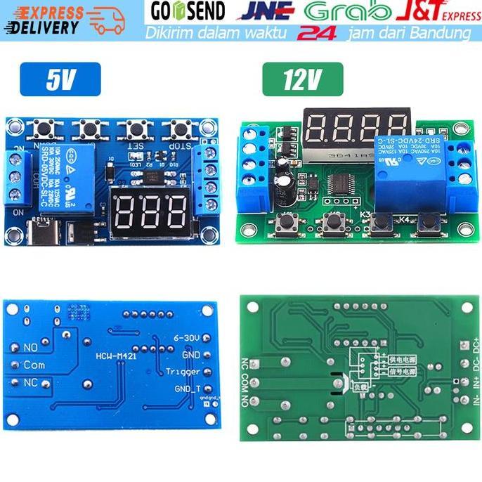 AYOBAKUL Relay Timer Display Modul Relay Delay Timer DC 5/12V Adjustable