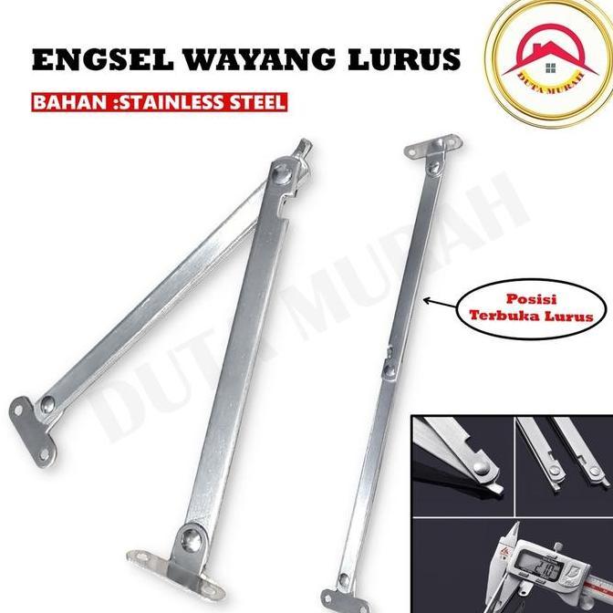 AYOBAKUL Engsel Wayang Salon Lurus Engsel Sikutan Stainless Engsel Lipat Jendela Engsel Salon Engsel
