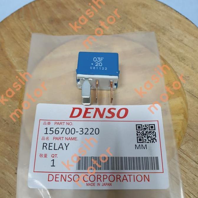 RELAY AC BIRU DENSO UNIVERSAL 12V KAKI 4 ASLI