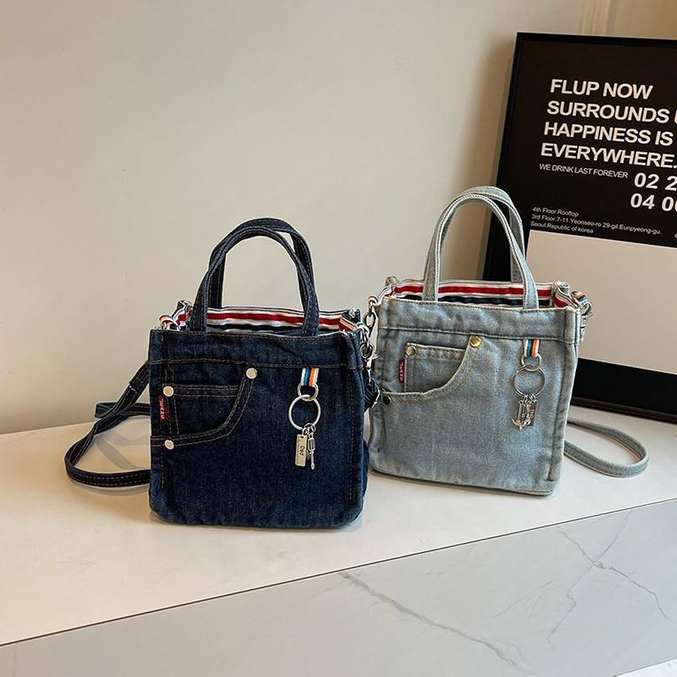 Tas Selempang Denim Wanita Tas Hp Cewek Mini Slingbag Bz 1220