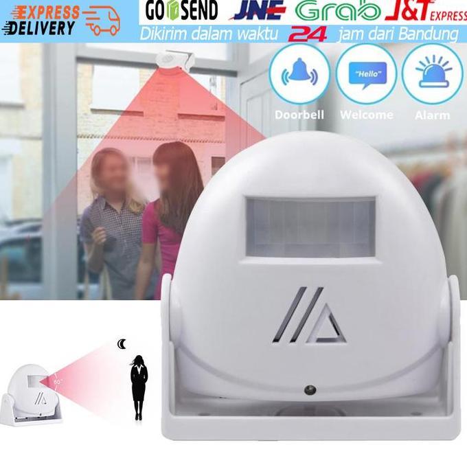 AYOBAKUL Bel Sensor Gerak Inframerah Perangkat Selamat Datang Tamu Bel Pintu