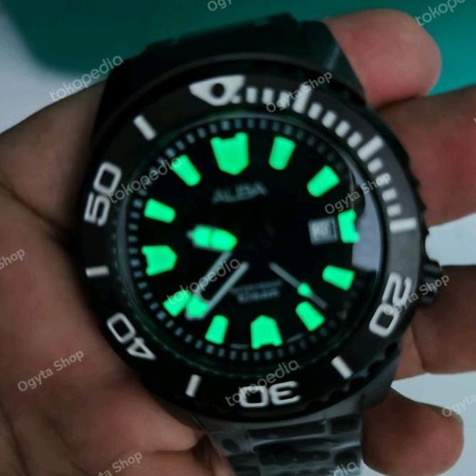 Ready  Jam Tangan Pria ALBA Original Tali Rantai AG8M01X1 Garansi