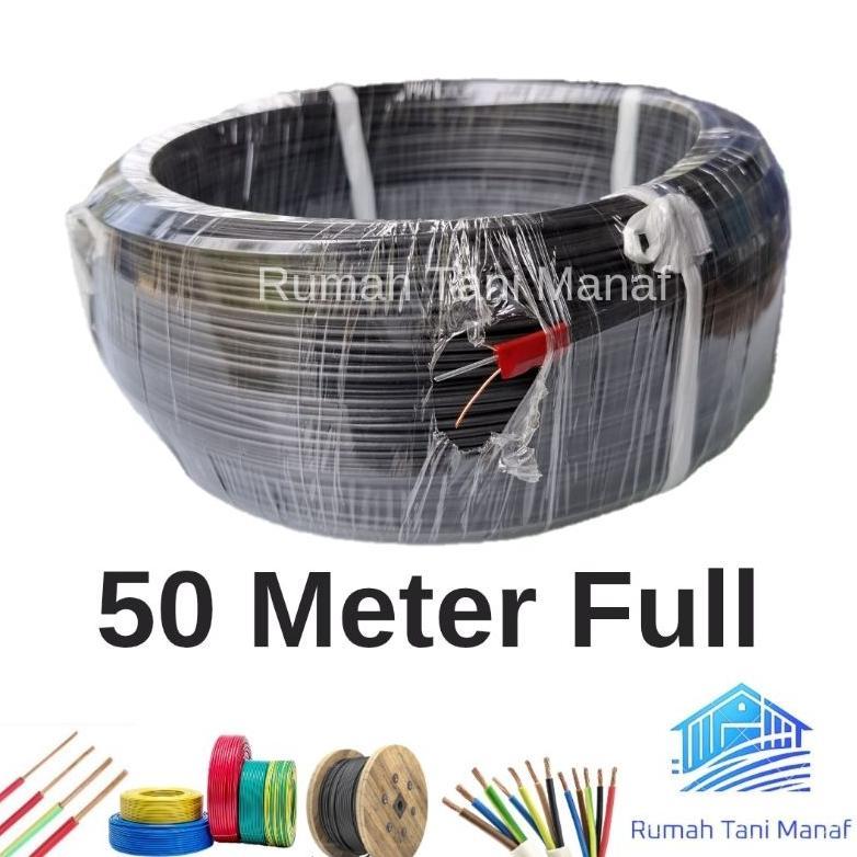 50Meter Kabel Telepon Kabel Listrik Kabel Tembaga Kabel Drop Wire Kabel Isi 3