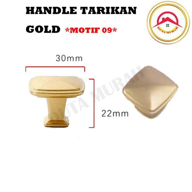TACAAHA Tarikan Laci Emas / Lemari / Tarikan Handel Laci / Lemari Emas MOTIF 09