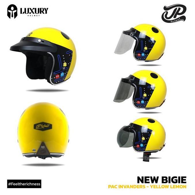 (gratisvisor) - Helm Bogo - Helm JPX Retro New Bigie - PAC Invaders
