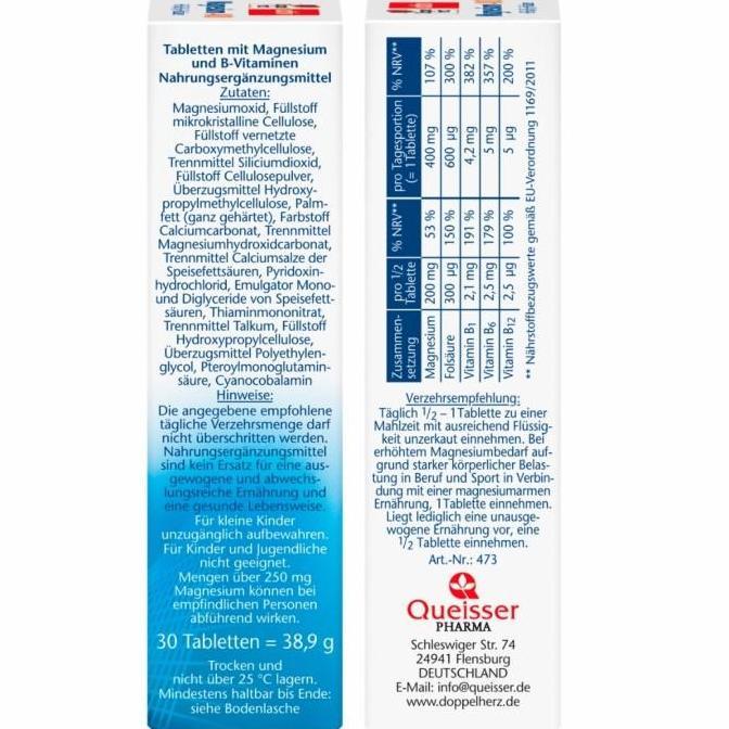 Ready Doppelherz Magnesium 400 - Magnesium 500 - Glucosamin  - K2D3