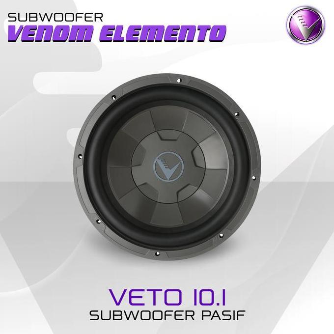 VENOM Elemento Subwoofer Pasif Mobil VETO 10 Ukuran 10 Inch