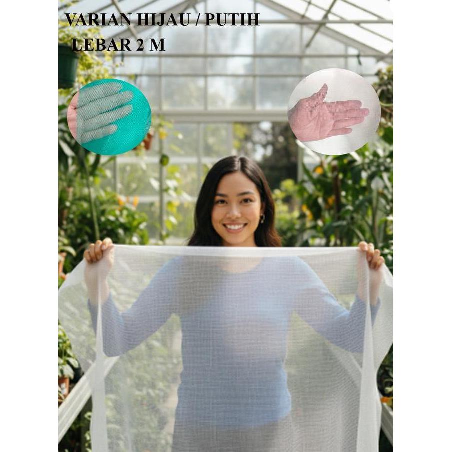 NEW WARING KASA DOLPHIN P [ VARIAN 50 / 25 M ] X L 2 M/ INSECT NET / KASA NYAMUK/ WARING PUTIH/ WARI