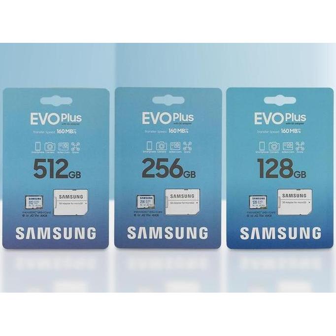 NEW SAMSUNG EVO PLUS MICRO SD / MICROSD CARD 128GB / 256GB / 512GB / 1TB 160MBPS ORI
