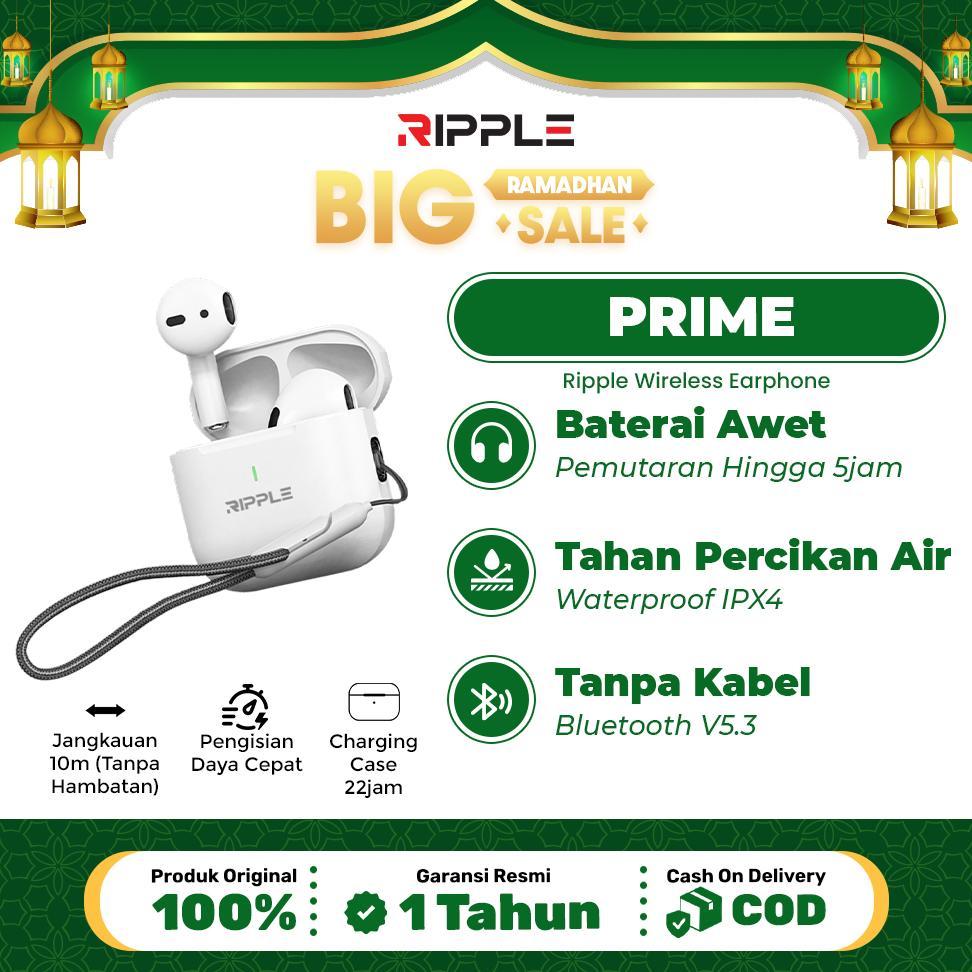 Ripple Rippods TWS MINI Earphone Headset Prime Bluetooth 5.3 Touch Earphone Mini Earbuds Diskon