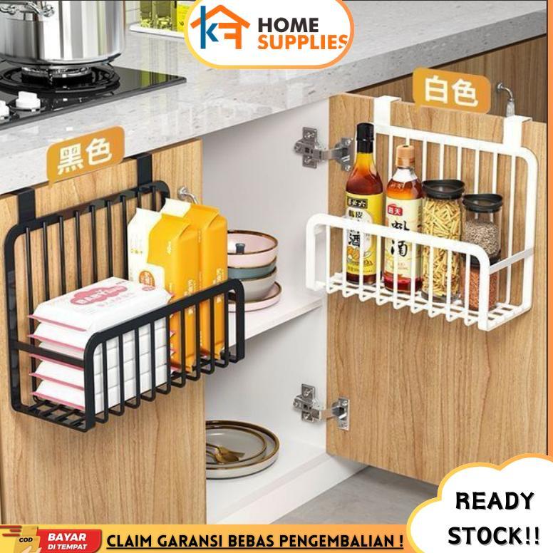 KF Rak Dapur Gantung Tempat Penyimpanan Bumbu Dapur / Rak Keranjang Meshboard Keranjang Gantung Disk