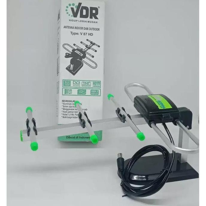 Diretto- Antena Tv Indoor & Outdoor Vdr V-87Hd + Kabel 1.5M / Antena Digital Vdr / Antena Tv Murah P